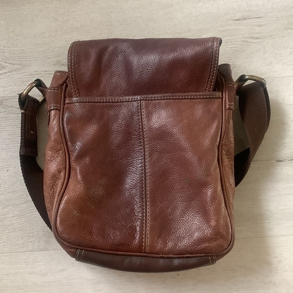 Fossil Leather Messenger Bag book bag school bag Back to school - Picture 5 of 10
